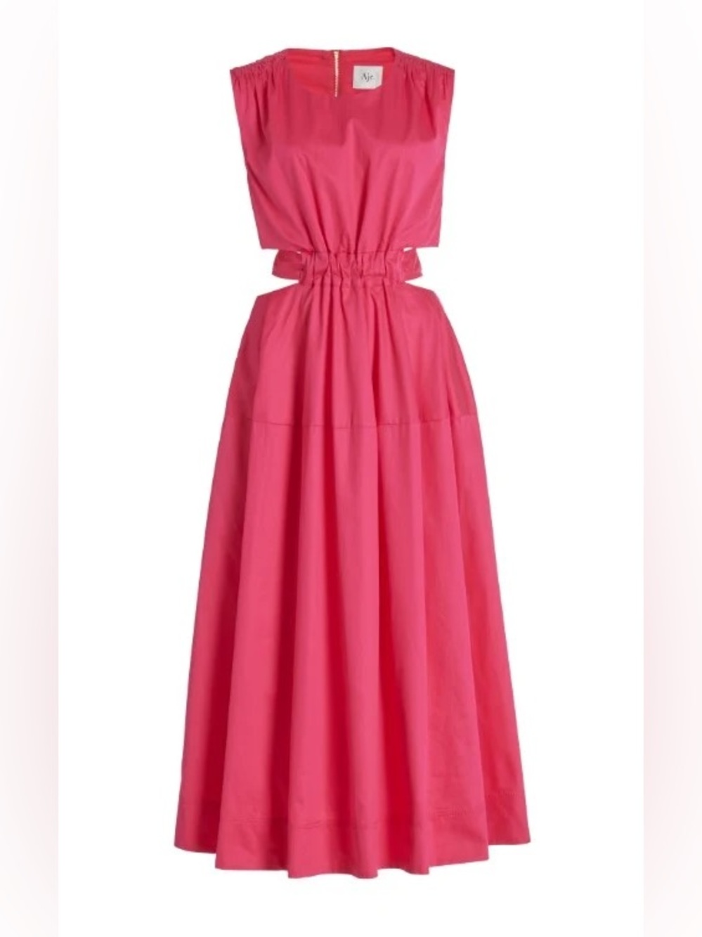 Aje Zorina Tie Midi Dress Hot Pink AU 6/ US 2